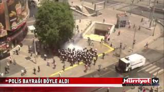 Ankara'da Polis Müdahalesi, Polis Bayrağı Böyle Aldı
