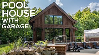 Post and Beam Pool House with Garage