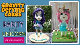 Rarity and Unicorn Gravity Defying Cake | for inspiration / idea | ❤️❤️❤️