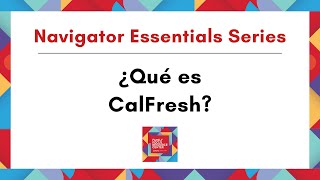 ¿Qué es CalFresh?