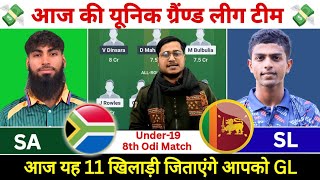 SA vs SL Dream11 Prediction, South Africa vs  Srilanka Dream11 Team, SA vs SL Dream11 Team