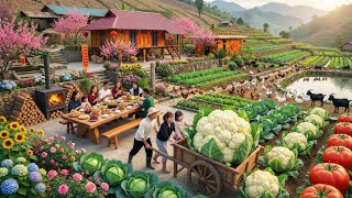 From Wasteland to Beautiful Off-Grid Farm 😱 Harvest, Tet Cooking & Family Reunion