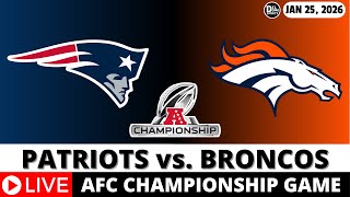 NEW ENGLAND PATRIOTS VS DENVER BRONCOS - NFL Game Score JAN 25, 2026 - AFC Championship Game