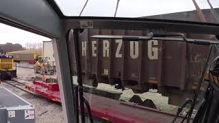 Playing with trains with the crane | Putting rail cars back on the track