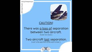 Talking about loss of separation