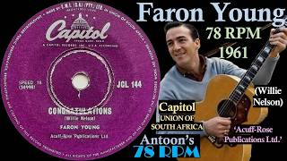 Faron Young | Congratulations | Capitol 78 rpm | 1961 South Africa