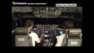 BEFORE TAXY AND BEFORE TAKE OFF PROCEDURE RYANAIR