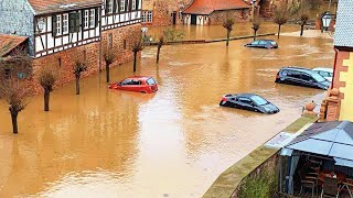 Due to the Sharp Warming, Büdingen went Under Water. FLASH FLOOD in Germany, Snowbreak / Disasters