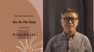 Remarkable Home Series - Do As He Says  | Remarkable 2021+ | Riverchurch.live