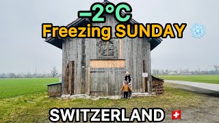 How I spend -2°C with family on Sunday Weekend🇨🇭| #switzerlandvlog  #familyvlog  #wintervibes 