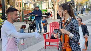 He FLEW around THE WORLD to PLAY with me | Get Lucky - Daft Punk | Karolina Protsenko - Violin Cover