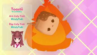 Hungry for something cute? Live2D Marshmellow Model Preview ~ Toastii