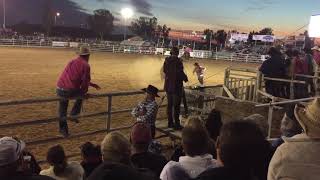 Freestyle bullfighting at the Yuma Jaycces Silver Spurs Rodeo