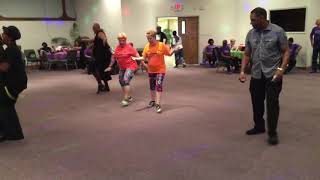 WENDY STEPHENS, DEBBIE FOSTER, AND BARBARA SHEPHERD LINE DANCING WITH FTBW