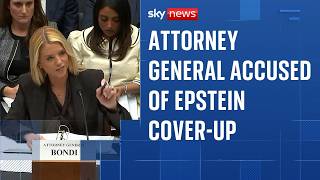 Bondi asked to apologise to Epstein survivors amid furious scenes in Congress