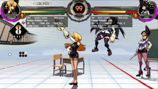 Skullgirls Parasoul Short and Easy Combo 1