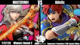 RVA Smash 185: SUPERNOVA EDITION | MASTER1801 (Byleth) vs Abiotic (Roy) | Winners Round 2 | 46 Entr