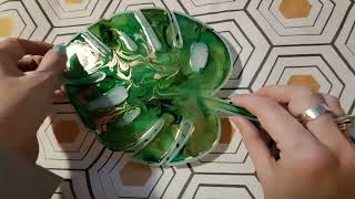 #181 Reverse pour alcohol ink large resin Monstera Leaf #reversealcoholinkmonstera #resinmonstera