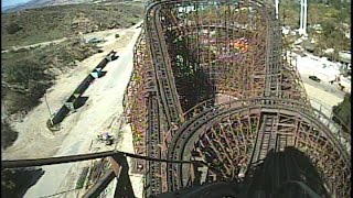 Psyclone Roller Coaster POV Six Flags Magic Mountain Closed in 2006