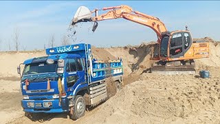 JCB Excavator Doosan Loading Fully Mud In Tata Dumper Truck 🚛🚛 New Blue Damper 🚛 Backhoe