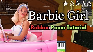 Aqua - Barbie Girl (VERY EASY Roblox Piano Tutorial)