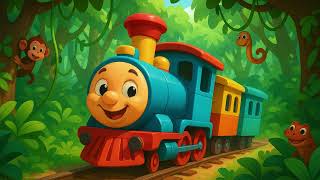 Choo Choo Train Song  | Jungle Rhyme for Kids | Cartoon Rhymes