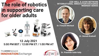 AGE-WELL & AHSN Network Innovation Exchange healthy ageing webinar series