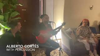 Aberto Cortés with percussion, Flamenco Pop, Spanish Hits, Mallorca, Events