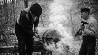 How Massive Wooden Waterwheel Shafts Were Made by Hand