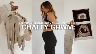 CHATTY GRWM: pregnancy q&a, baby clothes, + bumpdate! 👶🏻🍼