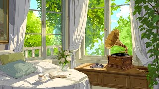 It's summer in the 1930's with soft oldies playing in another room in the morning by the window