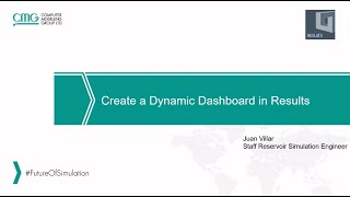 CMG Results Tutorial: How to Create A Dynamic Dashboard