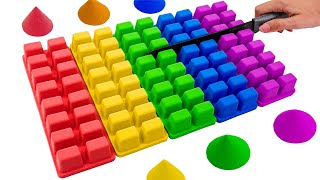 Satisfying Video | How To Make Rainbow Cake with Kinetic Sand Cutting ASMR
