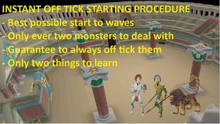 OSRS: a simple method to start every Colosseum wave (guarantees off-tick monsters, A/B spawn)