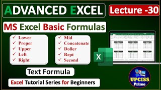 Microsoft Excel TEXT Function in Hindi | Are You Properly Using TEXT Formula in Excel? | Lecture-30