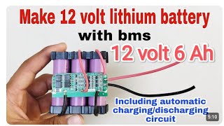 12 volt 6 Ah lithium ion battery