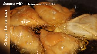 ||ALOO SAMOSA||how to make aloo samosa with homemade samosa sheets||خَستہ سموسہ|| versatile foodie
