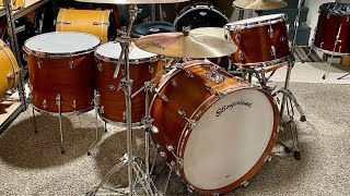 70's Slingerland Mahogany Vintage Drum Set 13,16,18, 24 Bass Drum