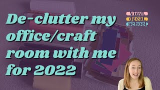 De-clutter My Craft Room/Home Office With Me // Cricut & Vinyl Organisation Video