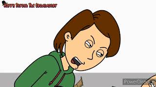 Caillou gets explosion and whip by Boris