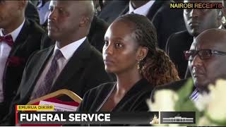 Emotional tributes flowed from Governor Patrick Ntutu during the burial of the late Johana Ng'eno