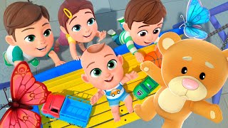Teddy Plays On The Swing (Playground Song) + More Almama - Baby Academy & Nursery Rhymes
