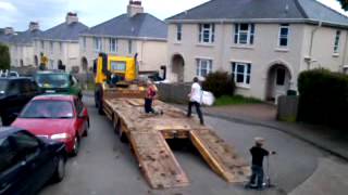 Boys messing around on the lo loader