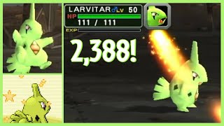 Shiny Larvitar in Pokemon XD Gale of Darkness after 2,388 SRs!