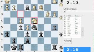 Chess World.net LIVE Blitz #1458 vs guidez (2266) - French Defence: exchange variation (C01)