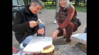 cosmogramms stone carving workshop with Marko Pogacnik in Osoppo, italy in may 2009