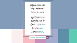 A1 English - Object Pronouns and Subject Pronouns