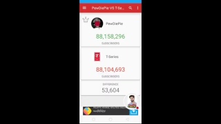 piewpidpie vs T-SERIES live sub conut || live bettel no. 1 channel on YouTube |