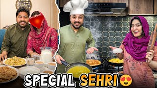 IQREEB'S KITCHEN KI SPECIAL SEHRI 👩🏻‍🍳👨🏻‍🍳 | Bhai & Bhabhi Ka Reaction 😍 | Important Announcement 📢