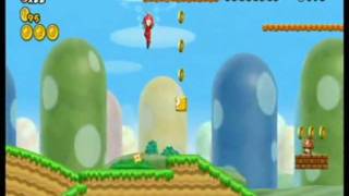 New Super Mario Bros Wii Level 1-1 Lives
